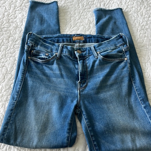 MOTHER Women's Skinny Jeans in Blue - Picture 1 of 7